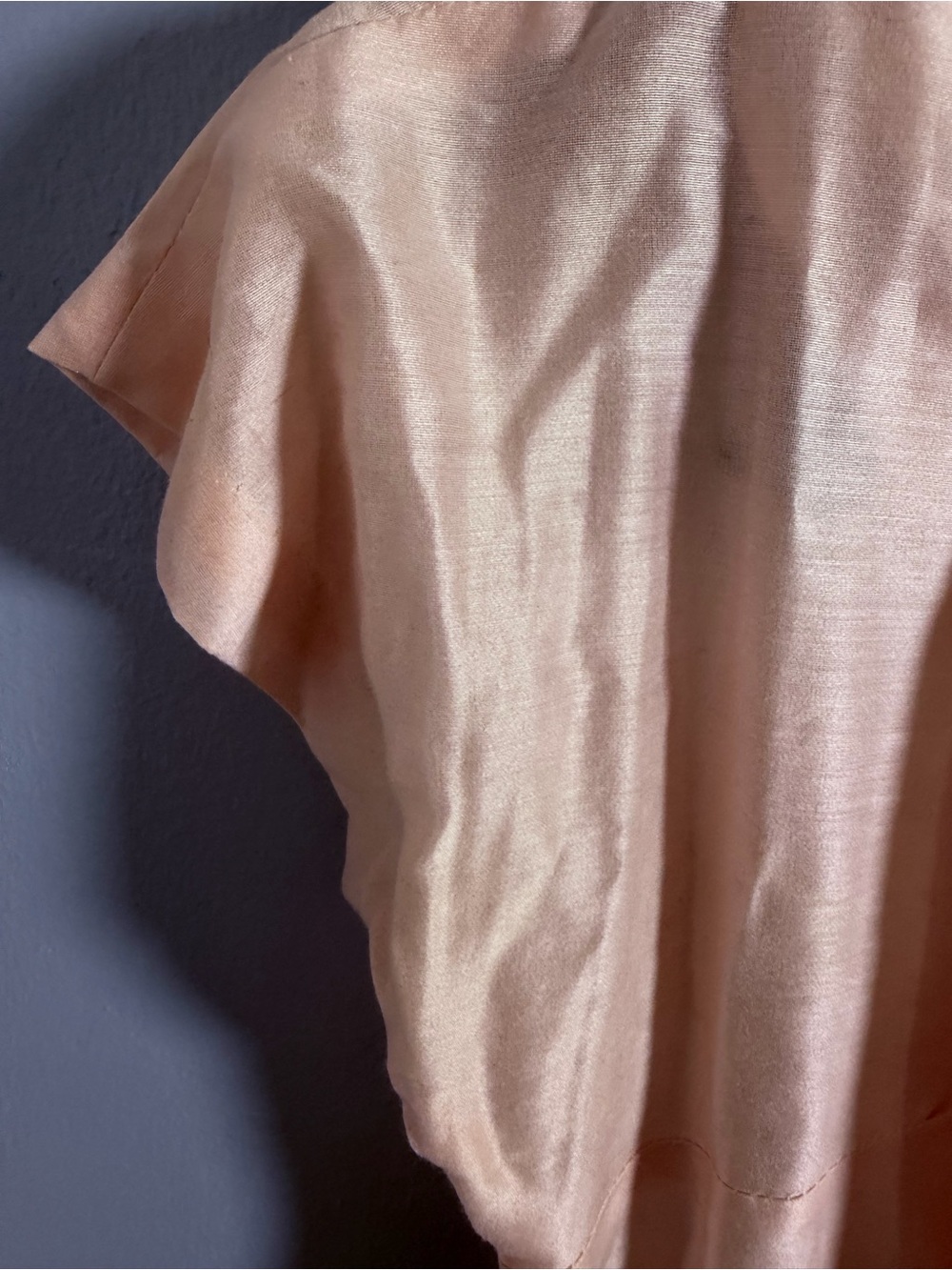 Vtg 60’s Soft Blush Cap-Sleeve Fit & Flare Mini Dress - Picture 11 of 11